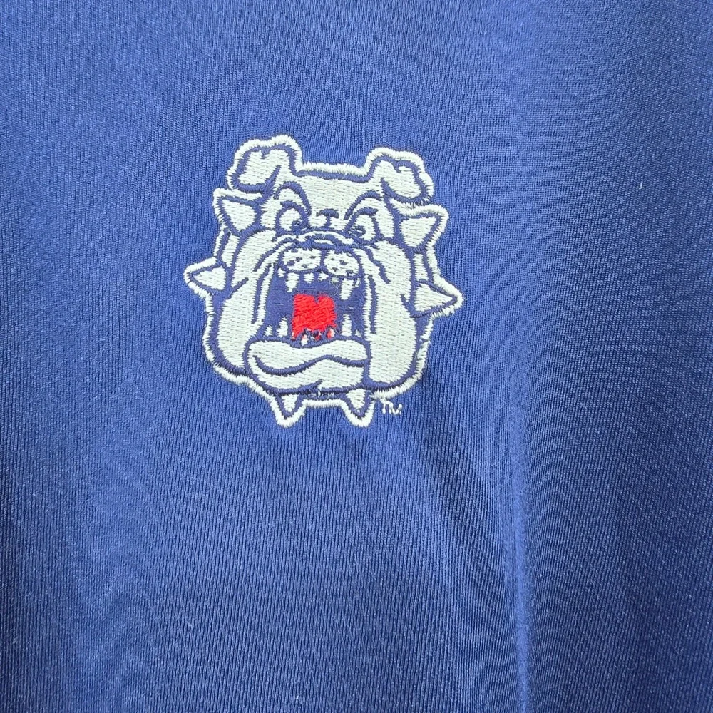 Adidas Polo Mens 2XL Bulldog Logo Polo Shirt Navy Blue Short Sleeve‎